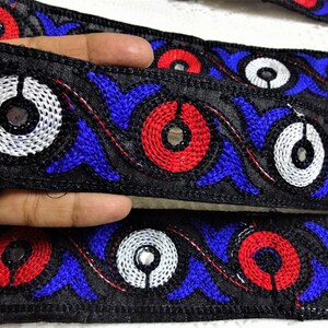 Indische Spitze, dekorative Stoff Trim, Sari Grenze, Verschönerung, dekorative Handwerk Band, Nähen Versorgung, DIY - 2 Meter