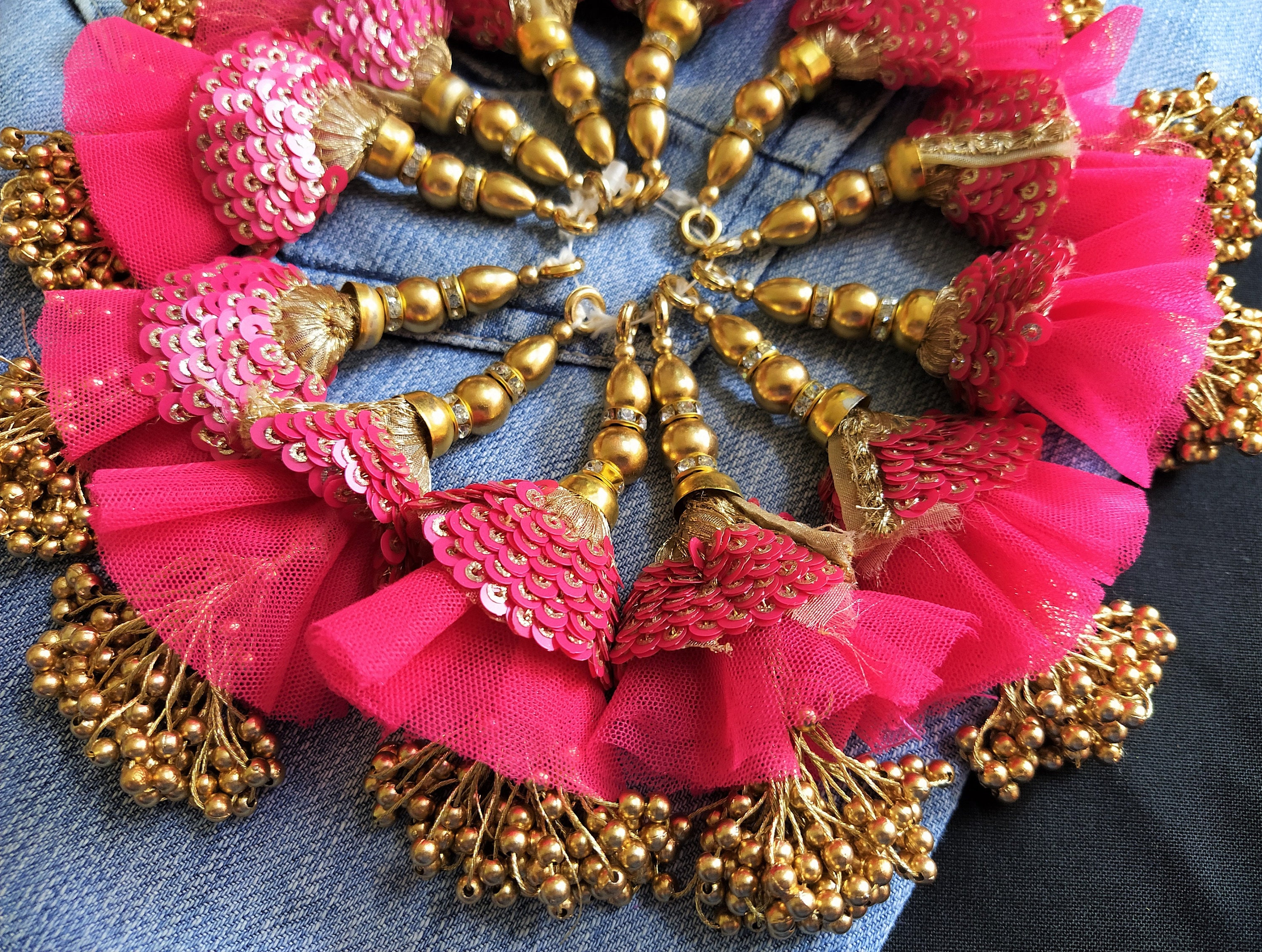 Indian Tassels Beaded Tassels Ethnic Tassels Decorative Etsy