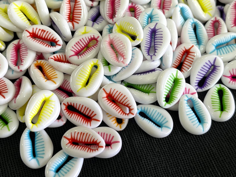 Cowry Shells, Acrylic Cowrie Beads, Decorative Beads, Indian Craft ...