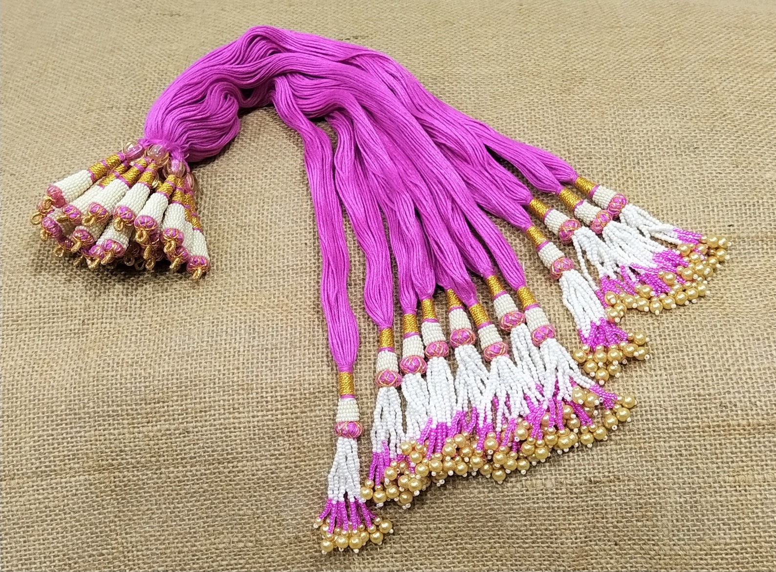 Adjustable Handmade Necklace Thread With Tassels Indian Etsy