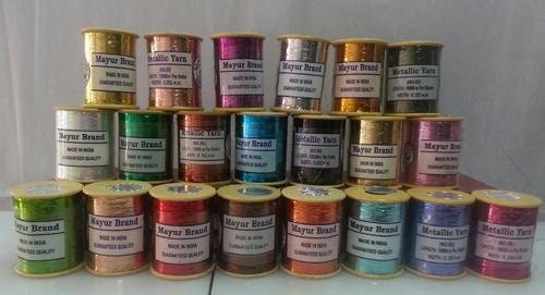 Indian Threads, Premium Metallic Flat Badla [shiny Lurex] Thread for ...