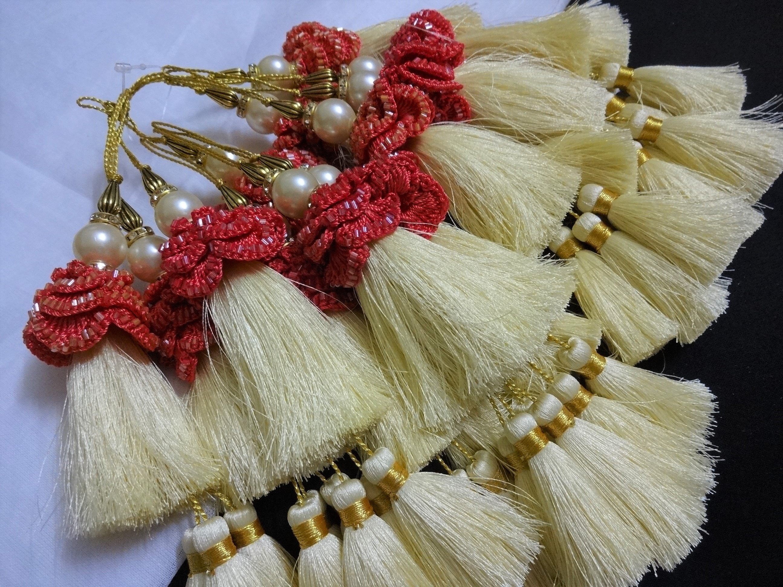 Handmade Crochet Tassels Beaded Tassel Bridal Tassels Etsy Singapore