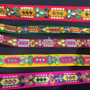 Indiase kant, groothandel geborduurd craft lint, Sari rand, schroot verfraaiing, crafting naaien stof trim - 9 yards