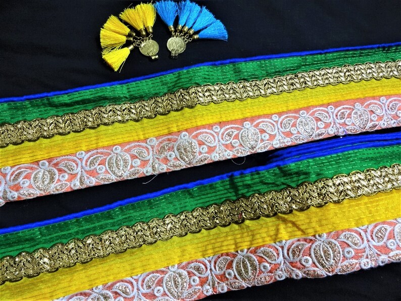 Indian embroidered lace embroidered decorative ribbon ethnic  etsy Indian embroidered lace embroidered decorative ribbon ethnic  etsy