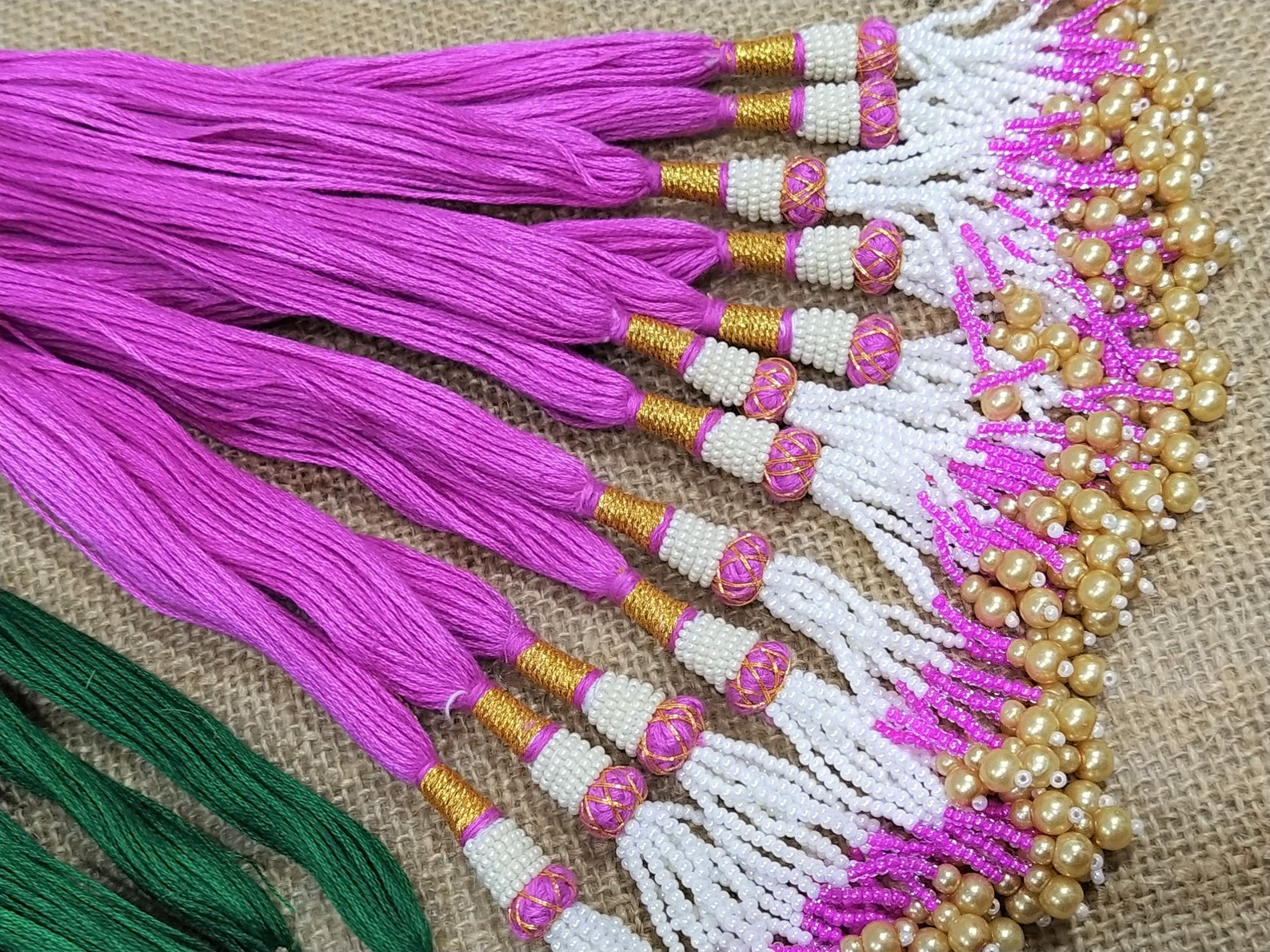 Adjustable Handmade Necklace Thread With Tassels Indian Etsy