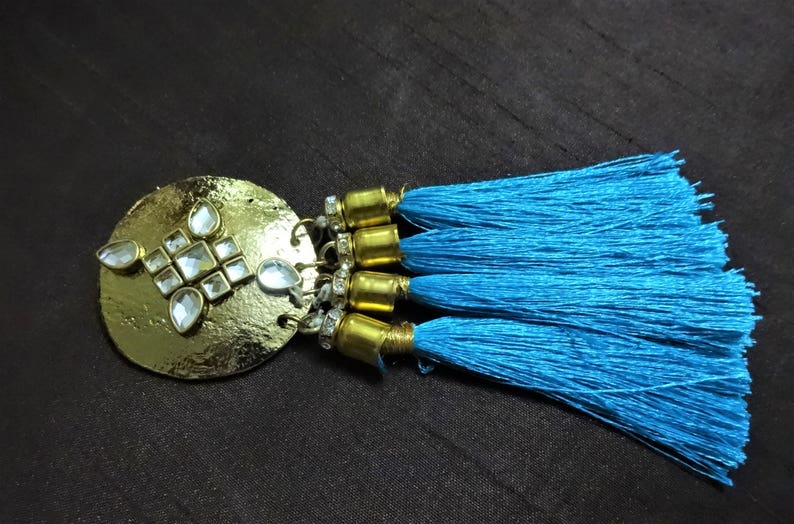 Indian Pendant Jewelry Supplies Metal Pendant With Silk Etsy