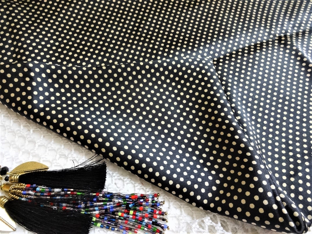 Indian Polka Dot Satin Fabric, Indian Textile, Crafting Sewing Costume