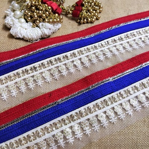 Indian Trim Geborduurd lint Groothandel Sari Border Net Fabric Sequins Lace Textile Crafting Naaien Levering DIY Scrapbook Bridal - 2 Mtrs