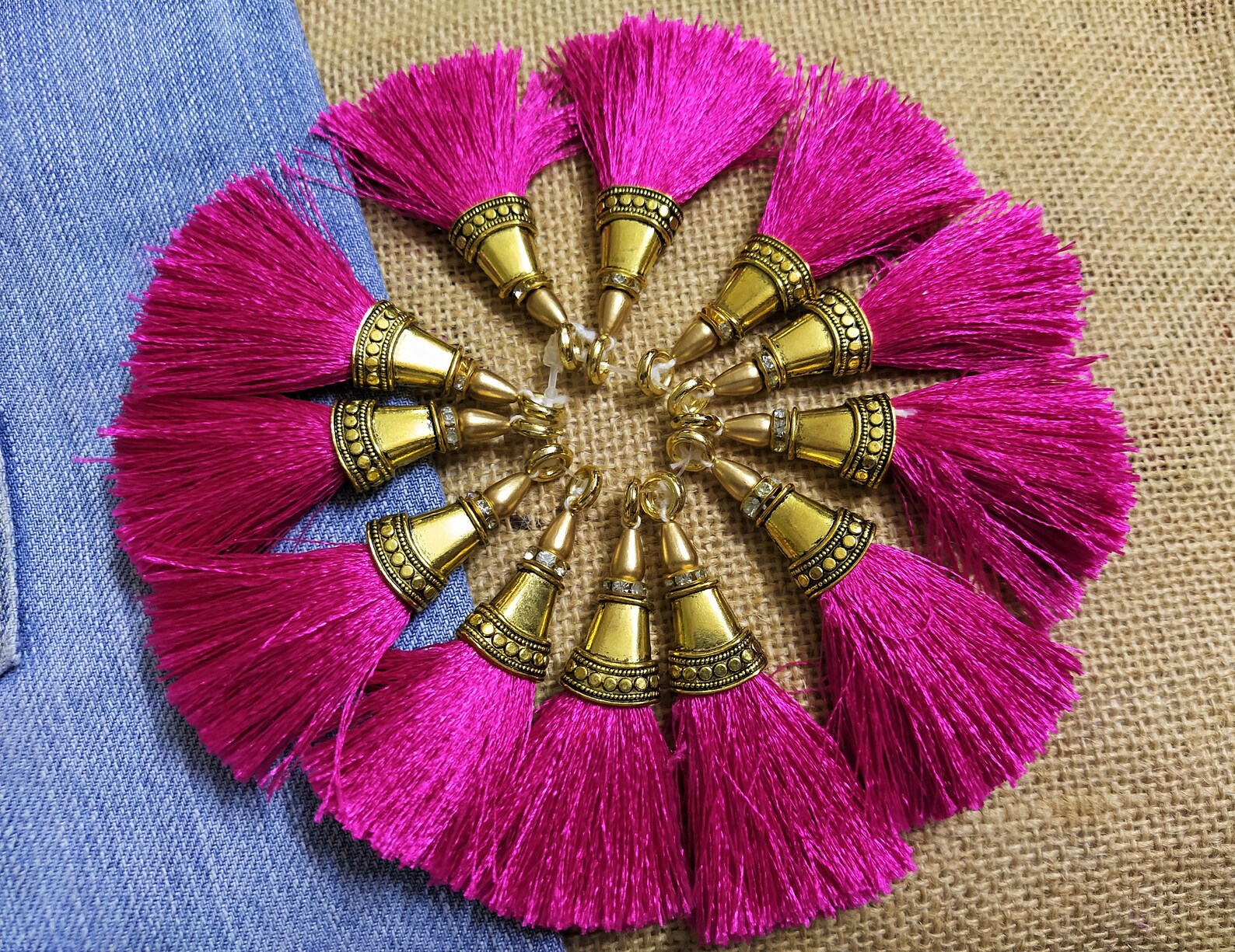 Indian Tassels Silk Mini Tassels with Bead Cap Decorative Etsy