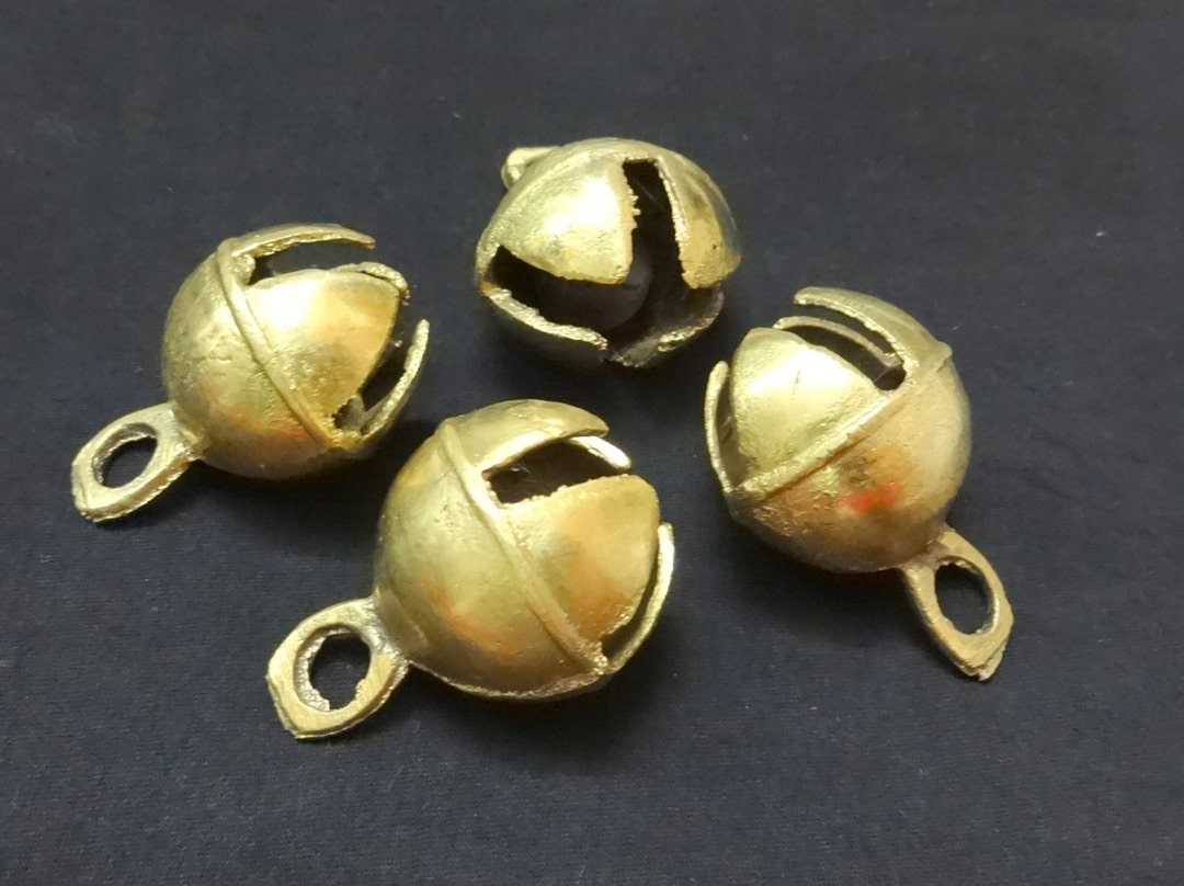 Indian Brass Bells Large Metal Bells 37 MM Gypsy Craft Etsy