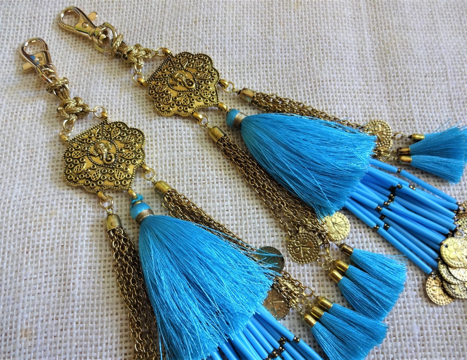 Long Silk Tassels Pendant Tassels Beaded Tassels With Etsy