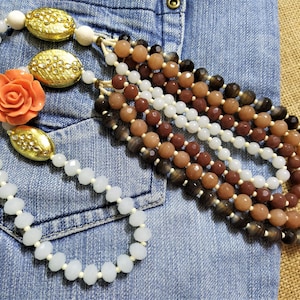 Indian Statement Necklace,  Ethnic Indian Beaded Jewelry,  Multi-Layered necklace