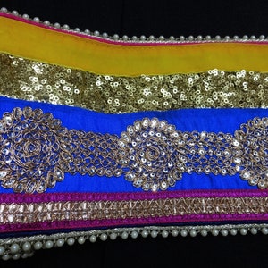Indian Embroidered Lace Broad Trim Decorative Ribbon - Etsy