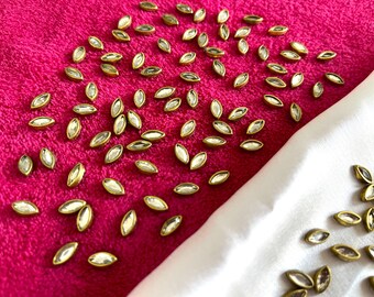 Lijm Indiase Kundan-steentjes in platte achterkant/Kundan-kralen voor decoratie, knutselspullen, sieradenkralen, versiering - 100 gr