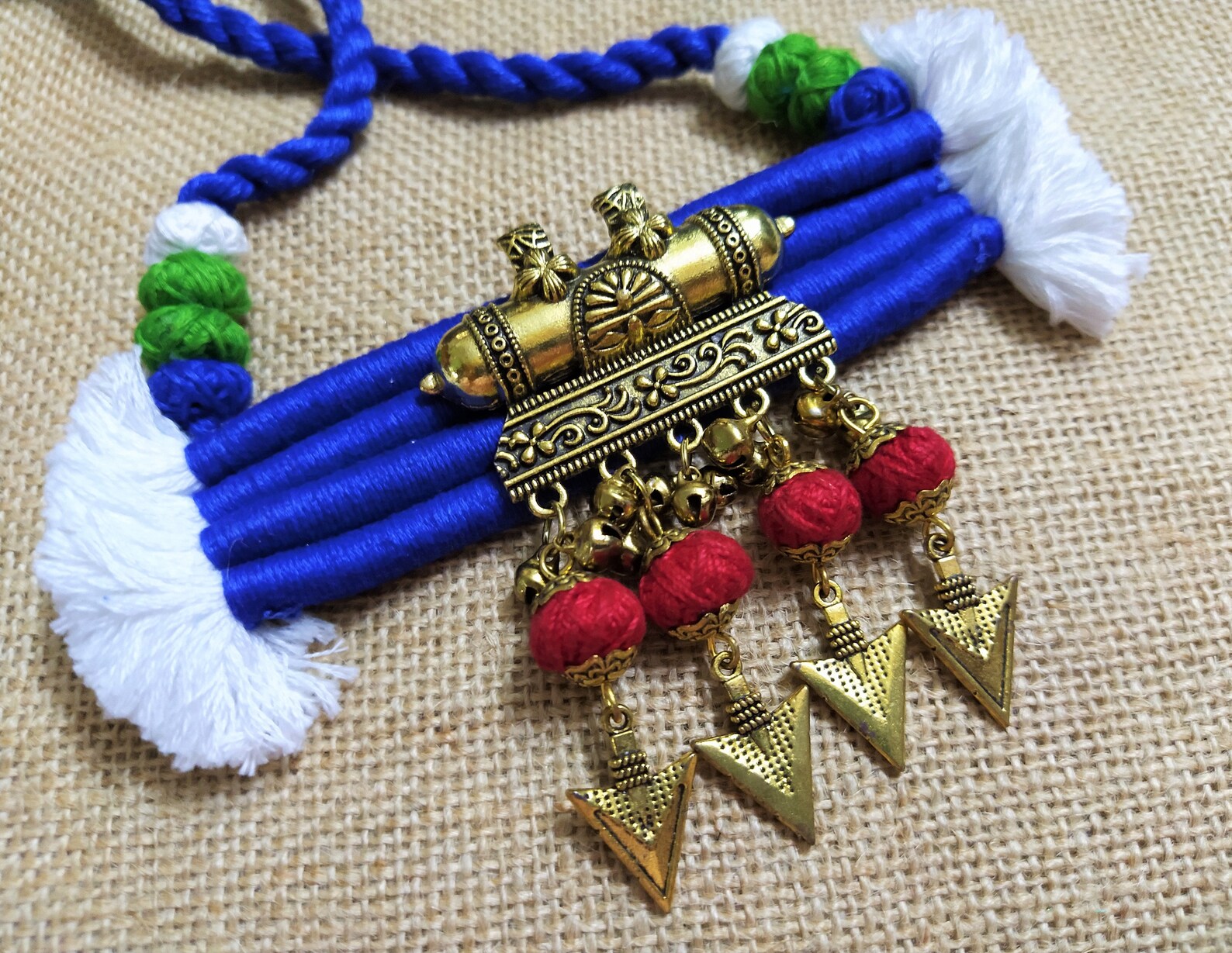 Antique Gold Metal Pendant Ethnic Necklace Charm Pendant Etsy