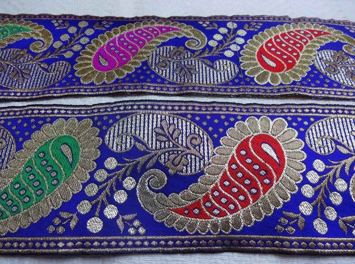Indian Brocade Lace Banarasi Trim Fabric Lace Decorative | Etsy