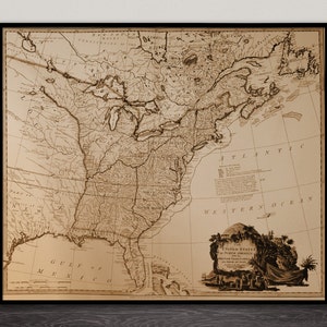 the United states of North America with the british territories and those of spain Old Map carte  11