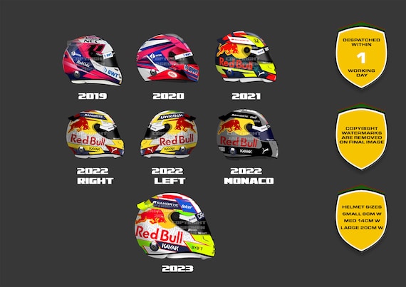 X2 Sergio Perez F1 Helmet Stickers 2019 2023 - Etsy 日本