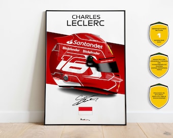 Charles Leclerc - 2023 F1 Helmet Print