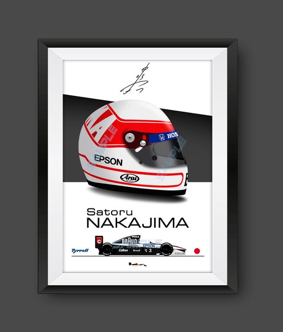 Satoru Nakajima Tyrrell 020 Helmet F1 Print Etsy