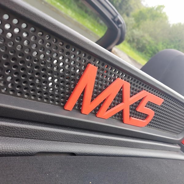 Mazda MX5 Wind Deflector Name Badge Logo Mod 3D Printed Gift