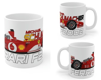 Michael Schumacher Tasse F1 11oz - Ferrari F2002