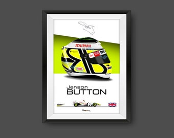 Jenson Button - Impression casque F1 2009