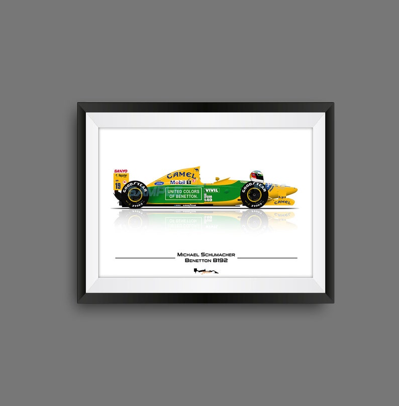 Michael Schumacher Print Benetton B192 F1 image 3