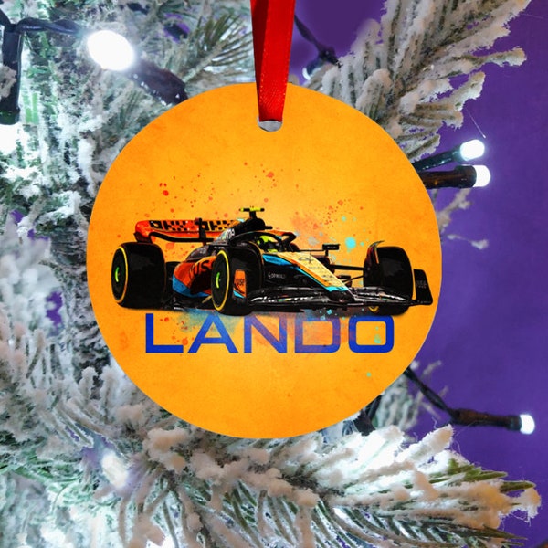 Lando Norris 2023 McLaren MCL60 Arty Christmas Tree Decorations Ornaments