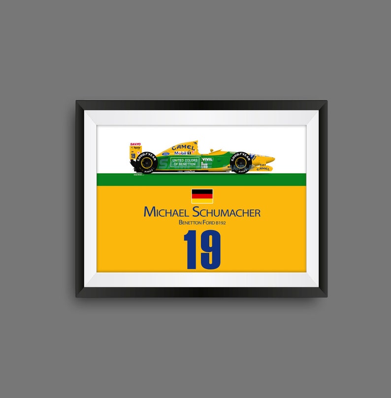 Michael Schumacher Print Benetton B192 F1 image 1