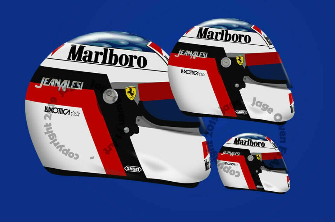 X2 Jean Alesi F1 Helmet Stickers 1990 1995 Etsy UK