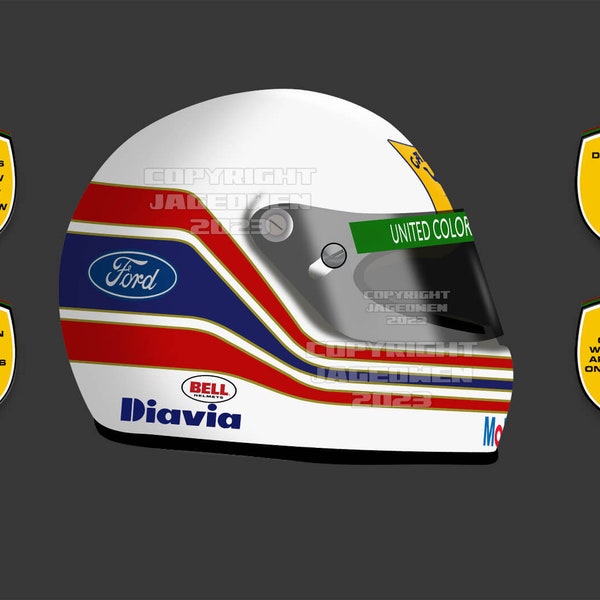 Stickers casque Martin Brundle F1