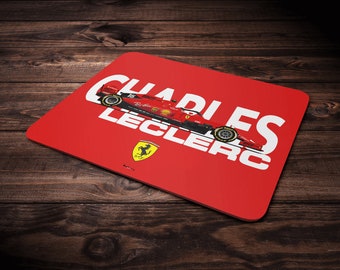 Tapis de souris Chalres Leclerc Ferrari SF90 F1