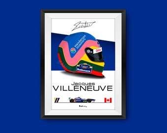 Jacques Villeneuve - 1997 F1 Casque Imprimé