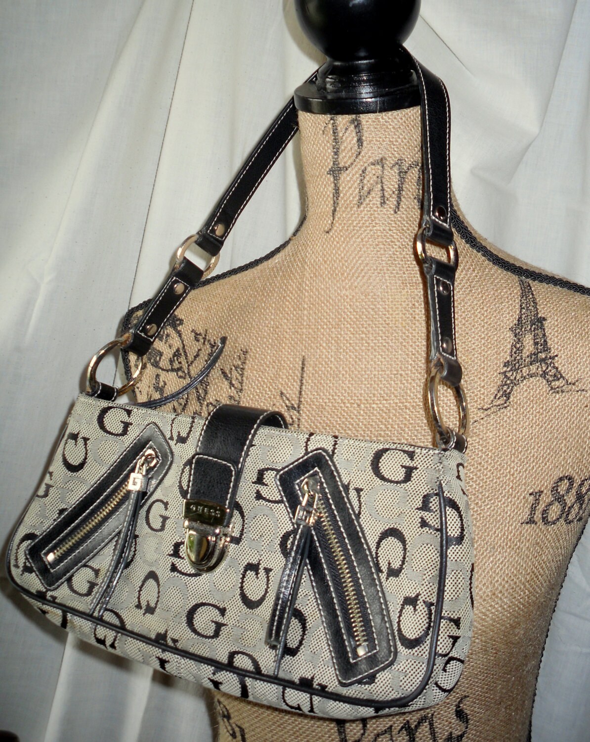 VINTAGE GUESS HANDBAG Designer Women's Purse Etsy