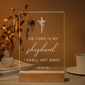 Personalized Bible Verse LED Light, Custom Favorite Bible Verse Gift, Christian Home Decor, Faith Based Decor, Religious LED Light