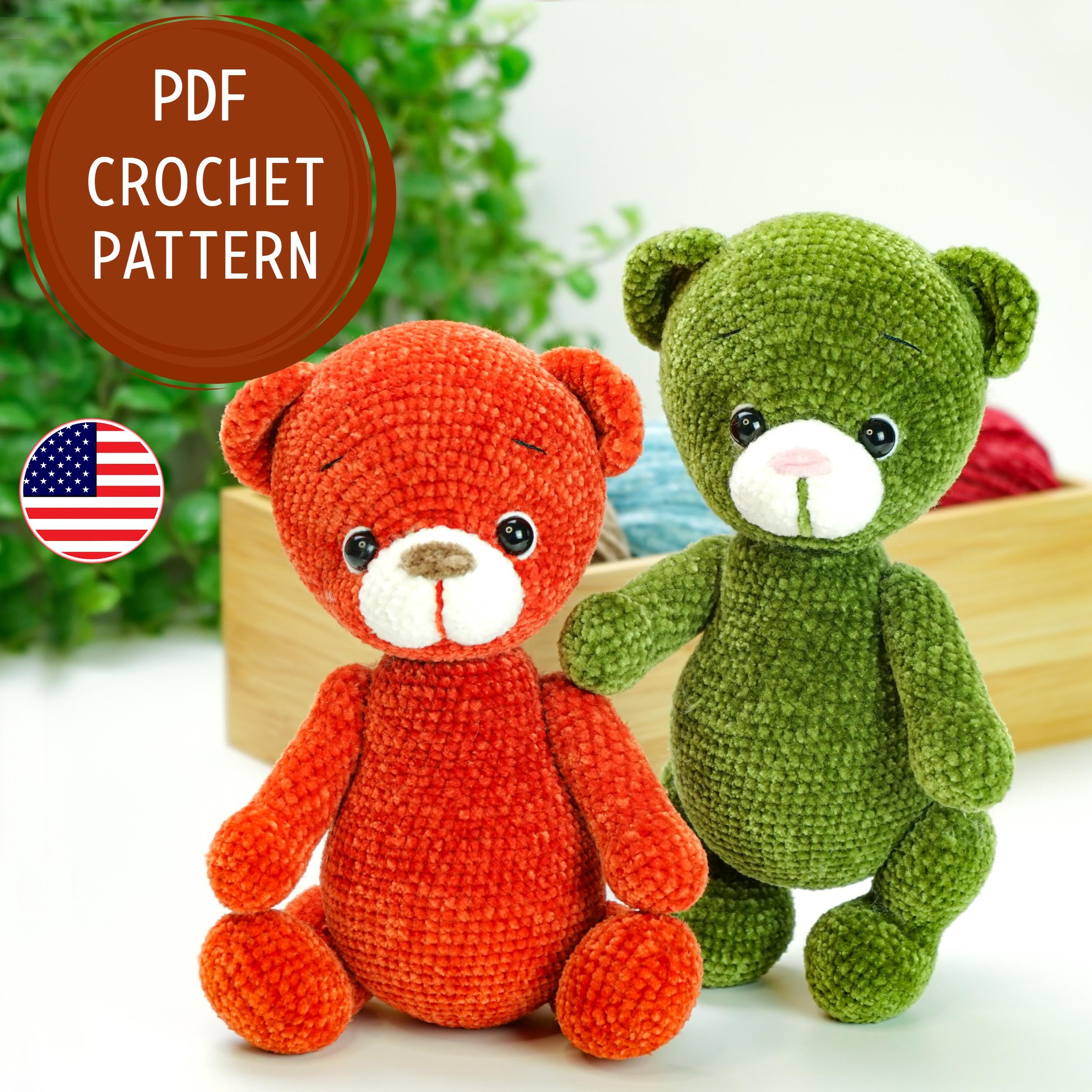 Crochet Pattern Teddy Bear, Amigurumi Pattern, Crochet Bear, Crochet Toys Pattern, Cuddly Toy, Stuffed Animal, Gift for Nature Lovers