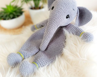 Knuffelolifant | Knuffel voor baby's | Perfect cadeau voor baby | Amigurumi olifant | Gehaakte knuffel kinderknuffel | Pluche speelgoed