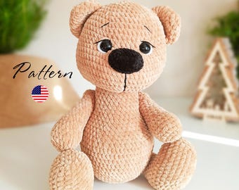 Padrão de Ursinho de Crochê: Amigurumi de Pelúcia (Padrão em PDF)