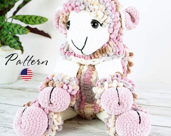 Sheep Crochet Pajama Bag PATTERN: Amigurumi Animal Tutorial (PDF Pattern)
