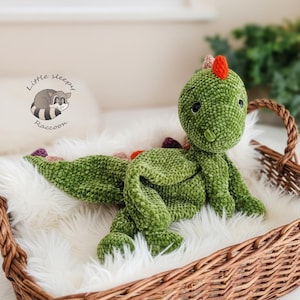 Wzór na szydełkową kołdrę z dinozaurem – Amigurumi Lovey Comforter w formacie PDF w 4 językach zdjęcie 5