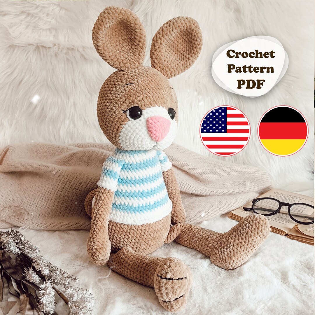 Bunny Crochet Pattern, Amigurumi Bunny, Amigurumi Pattern, Crochet ...