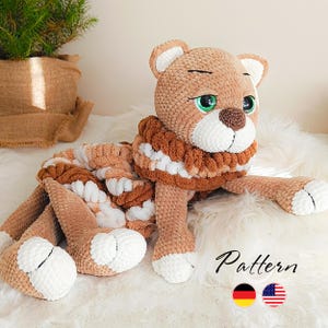 Patrón de ganchillo de bolso de pijama de gato: Portajuguetes Amigurumi (PDF)