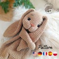 Bunny Crochet Snuggler Pattern \u2013 Amigurumi Lovey Comforter PDF in 5 Languages