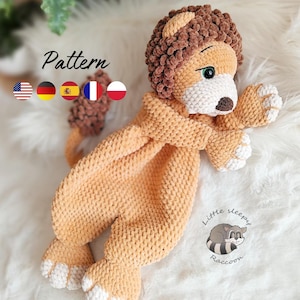 Patrón de peluche de león a crochet – Amigurumi en PDF disponible en 3 idiomas