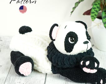 Panda Crochet Pajama Bag PATTERN: Amigurumi Bear Tutorial (PDF)