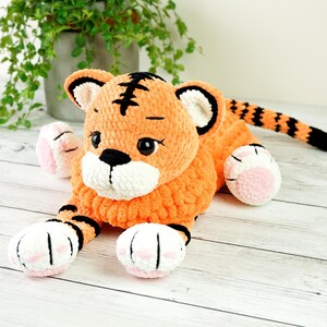 Tiger Crochet Pajama Bag PATTERN: Amigurumi Animal (PDF English German) image 10