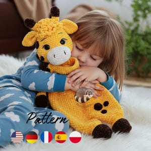 Padrão de Crochê Girafa para Aconchegar – Amigurumi para Cobertorzinho em PDF em 5 Idiomas
