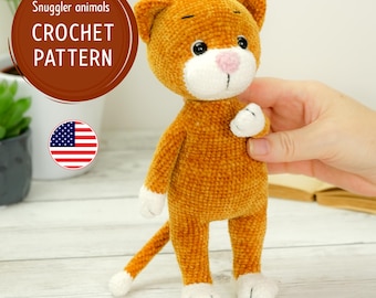 Cat Crochet Pattern, Amigurumi Cat, Amigurumi Pattern, Crochet Cat Tutorial, Crochet Toys Pattern, Cuddly Toy, English