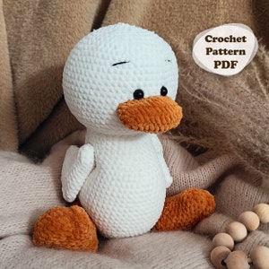 Duck Crochet Pattern, Amigurumi Duck, Amigurumi Pattern, Crochet Duck Tutorial, Crochet Toys Pattern, Cuddly Toy, English